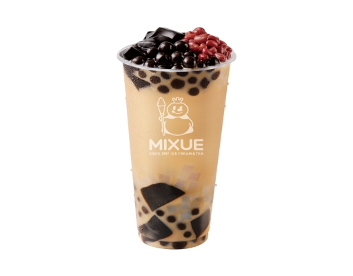 Mixue Supreme Milk Tea Large Pearl Coconut Jelly Brown Sugar Jelly