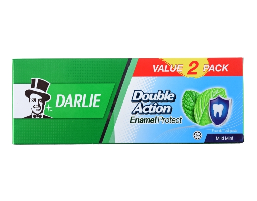 Darlie Toothpaste Double Action Enamel Protect Mild Mint Twin Pack ...