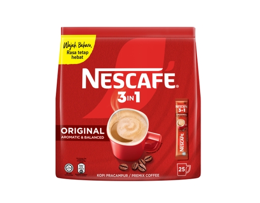Nescafe 3 in 1 Premix Coffee Original - Aromatic and Balance