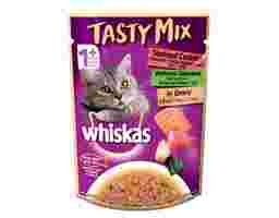 Whiskas - Tasty Mix Seafood Cocktail Wakame Seaweed In Gravy