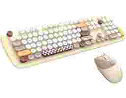 Geezer - 2.4Ghz Wireless Keyboard & Mouse Combo Set Beige (MF-KBD-ZERO)